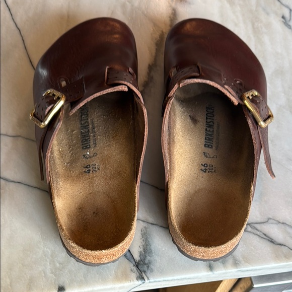 Birkenstock Brown Leather Clogs - Picture 4 of 9